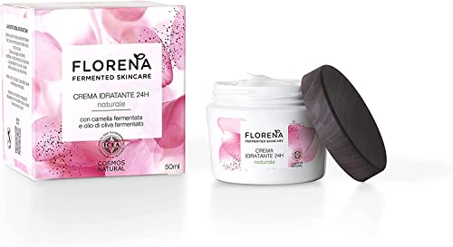 FLORENA Fermented Skincare Crema idratante 24h naturale, Crema viso...