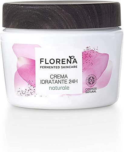 FLORENA Fermented Skincare Crema idratante 24h naturale, Crema viso...