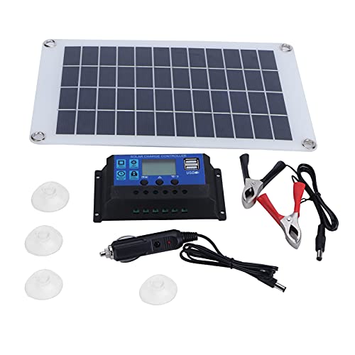 FOTABPYTI Kit Pannello Solare, modulo fotovoltaico in polisilicio da 50 W 18 V Alimentatori solari per motocicli per Navi per Automobili per elettrodomestici