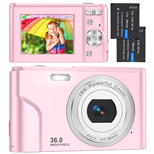 Fotocamera Digitali Compatte 1080P HD Macchina Fotografica, 36 MP F...