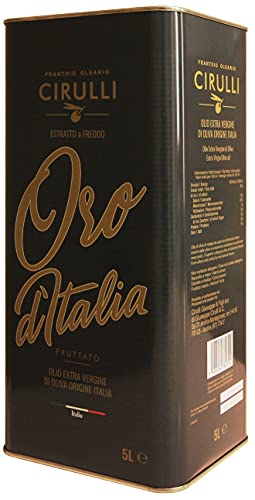 Frantoio Oleario Cirulli Olio Extravergine di Oliva Italiano Estratto a Freddo, EVO Lattina (5 Litri)