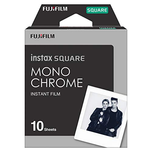 Fujifilm instax SQUARE Mono Chrome Film Pellicola Istantanea, Forma...