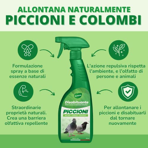 Gardemia Repellente Vegetale per Piccioni 750ml Spray Disabituante ...
