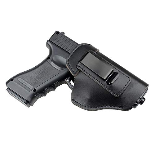 Gexgune Caccia Fondina Pistola in Pelle Fondina per Glock 17 19 21 23 26 Beretta 92 sig Sauer P226 SP2022 tattico Nascosto IWB (Nero)