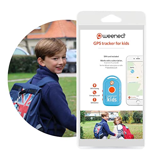 GPS per bambini - Weenect | Senza limiti di distanza | 7 giorni di autonomia | Pulsante di allarme | Telefono di emergenza
