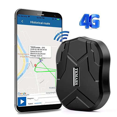 GPS Tracker per Auto 4G,GPS Tracker per Auto con Magnete Potente,Localizzatore GPS per Auto Tecnologia di Posizionamento Preciso Dual GPS AGPS,5000mAh Impermeabile GPS Auto Anti-smarrimento