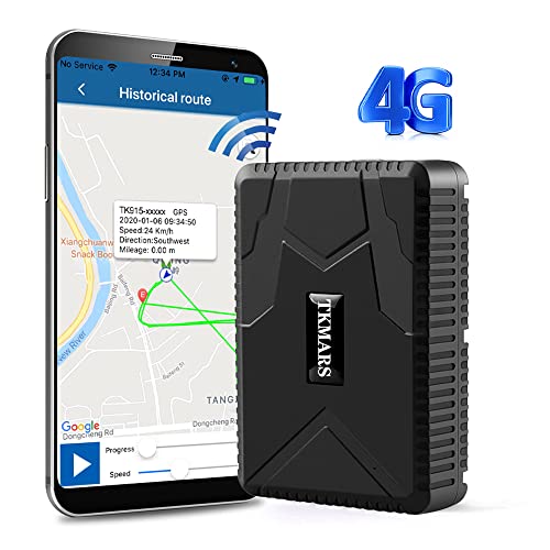 GPS Tracker per Auto 4G,Localizzatore GPS per Auto con 6 Potenti Magneti Integrati,Antifurto Auto per Moto Bicicletta,Posizionamento Dual Mode GSM GPS,Antifurto Anti-perso Impermeabile