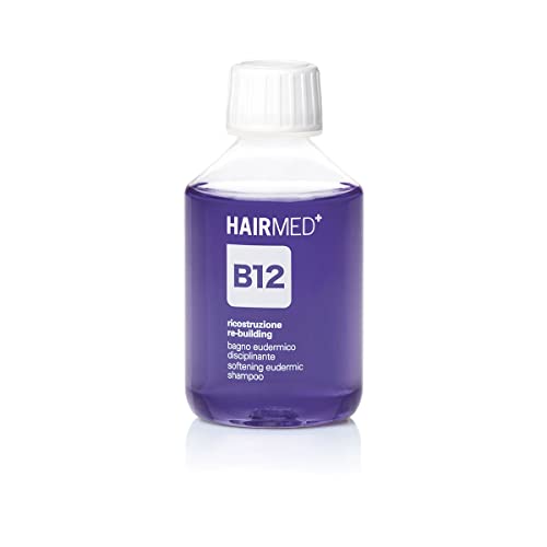 HAIRMED, B12 Shampoo Collagene Idrolizzato, Shampoo Disciplinante per Capelli Crespi e Danneggiati, Shampoo Professionale Capelli, Anticrespo Capelli, 200 ml