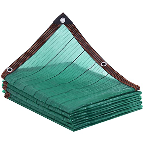 HFDASUENT Rete Ombreggiante Verde,Telone Oscurante Antivento Rete Ombreggiante con Occhielli Ombreggiatura Tenda Protezione Telo per Esterno Giardino Verande (2×2m(6.56×6.56ft))