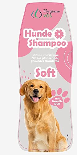 Hygiene VOS Shampoo per cani Soft da 300 ml, cura delicata con profumo di camomilla, per tutti i cani e i tipi di pelliccia, favorisce la salute del pelo, buona pettinabilità