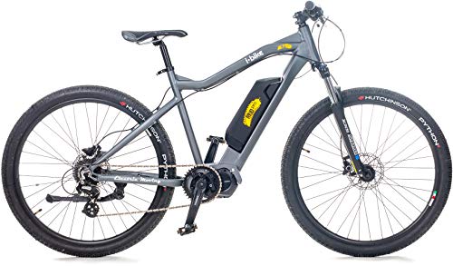 i-Bike MTB Mud PRO 7, Mountain elettrica Unisex Adulto, Grigio, 50 cm