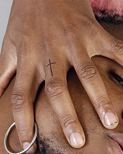 Inkbox Tatuaggio Temporaneo Di Marca - Tatuaggi Semipermanenti, Impermeabili E Di Lunga Durata - A Base Di Piante, Sicuri per la Pelle - Adulti Uomini E Donne, Traicere, Cross, 1x1 in
