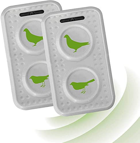 ISOTRONIC Deterrente per piccioni e Uccelli | Repellente Portatile a ultrasuoni con Interruttore ON-off | Alimentato a Batteria | per Giardino, Macchina, Garage e fienile (2)