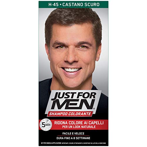 Just For Men Shampoo Colorante, H45 – Castano Scuro, 1 Unità (Confezione da 1)