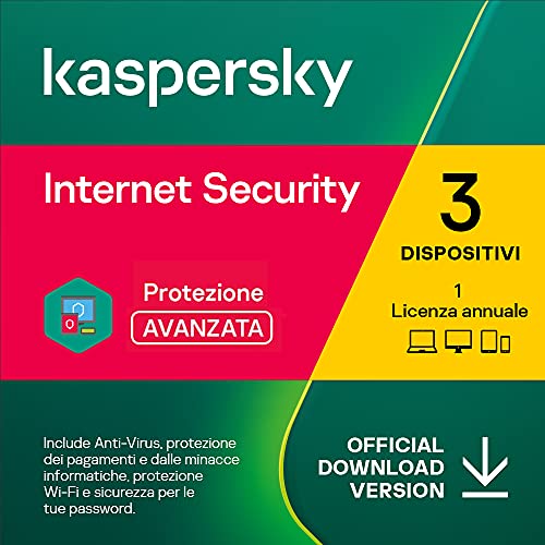 Kaspersky Internet Security 2022 | 3 Dispositivi | 1 Anno | PC   Mac   Android | Codice d attivazione via email