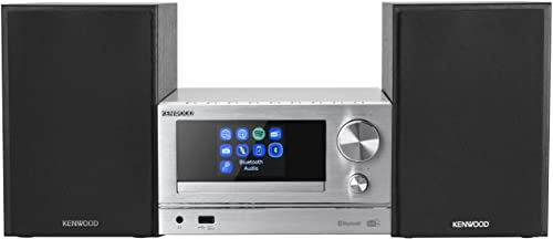 Kenwood - M-7000S-S - Micro Hi Fi colore argento, con Bluetooth, USB, CD e radio Dab + o FM