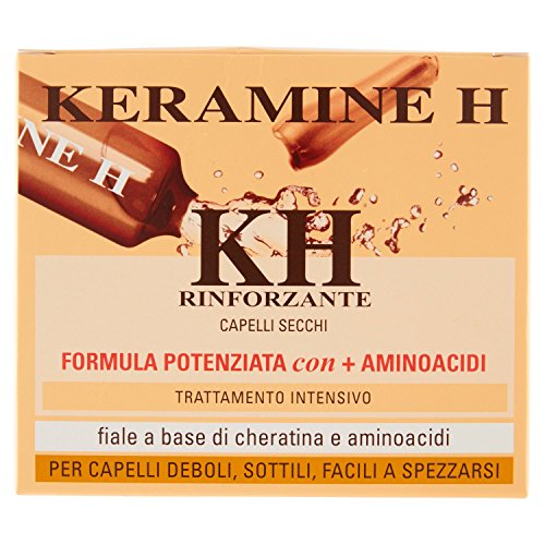 Keramine H Fiale a Base di Cheratina e Aminoacidi per Capelli Secchi, 10 x 10ml