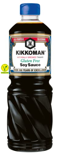 KIKKOMAN Tamari Glutine salsa di soia 1 Litro (1L)...
