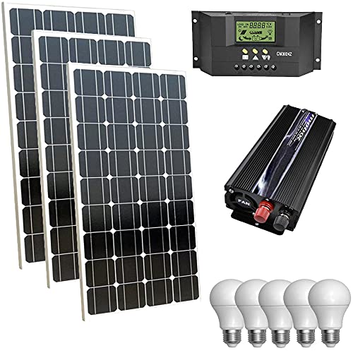 Kit Fotovoltaico 3KW Pwm Inverter 2000W Pannello Solare 300W regola...