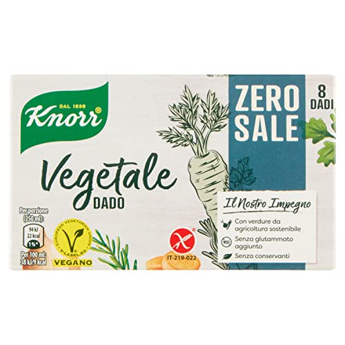 Knorr Dado Zero Sale Vegetale X8, 1 x 72 g