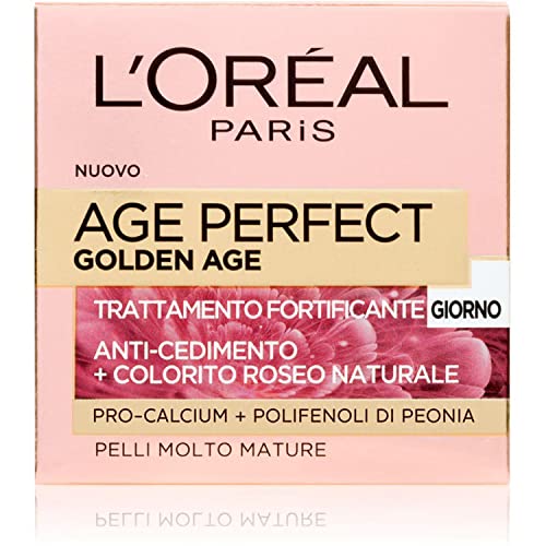 L Oréal Paris Crema Viso Giorno Age Perfect Golden Age, Trattamento Fortificante, Adatto a Pelli Mature, 50 ml