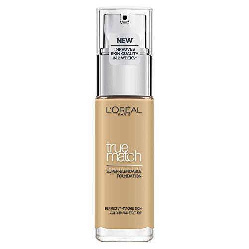 L Oréal Paris Perfect Match Fondotinta Opaque Make Up - Miscela perfetta con tono della pelle e umidità 24 ore, 4.D   4.W Golden Natural, 30 ml