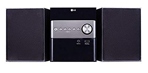 LG Impianto Stereo Casa Micro Hi Fi 2.0 Ch 10W, Riproduzione Audio Bluetooth e USB, Lettore CD   MP3, Radio Digitale DAB+   FM, Equalizzatore, Nero