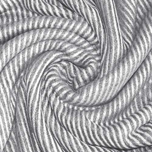Lorenzo Cana 96275 - Coperta in cashmere, 100% cachemire, tessuto a mano, colore: grigio bianco