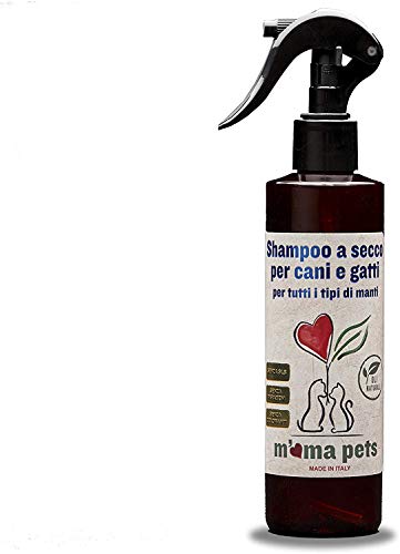 M  MA PETS Shampoo a Secco per Cani e Gatti - Ideale per Un Lavaggio Veloce Senza l utilizzo di Acqua - 250 Ml