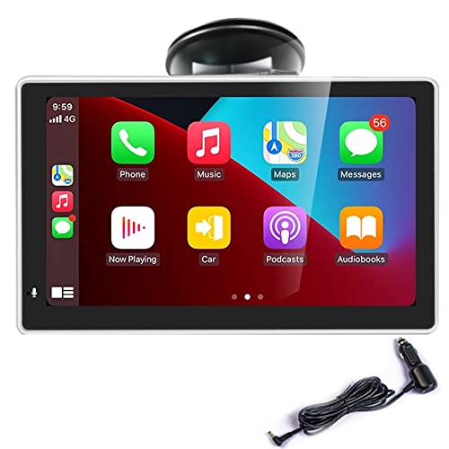 Monitor Touchscreen da 7  per Lettore Wireless Apple Carplayer e Android Auto Lettore multimediale autoradio a Due Altoparlanti Integrato con Bluetooth Mirror Link cruscotto o Parabrezza Montato