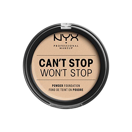 NYX Professional Makeup Can t Stop Won t Stop Fondotinta Full Coverage in polvere, Finish Matte, Shine Control, Lunga tenuta, Tonalità: Vanilla