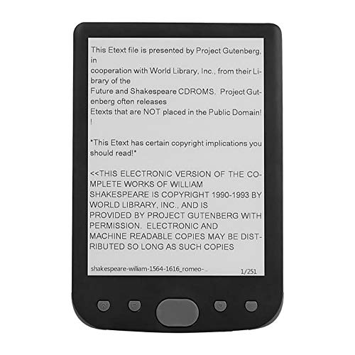 OIUYT Ebook Reader Mini Display E-Ink da 6 Pollici Ebook Reader 800...