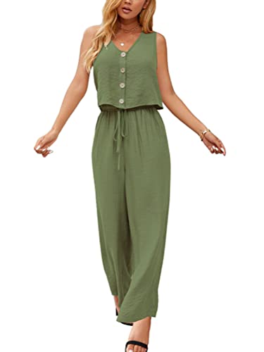 ORANDESIGNE Completo Donna Elegante Pantalone e Top Due Pezzi Tuta Tinta Unita Casual Moda Set di Pantaloni Abbigliamento 2 Pezzi Outfit Curvy Completino Streetwear Suit a Verde XL