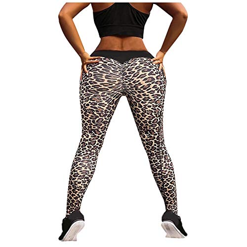 Pantaloni da Yoga con Stampa all anca da Donna, Yoga, Abbigliamento Sportivo Leopardato Felpe di Marca
