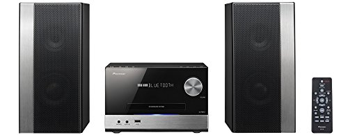 Pioneer X-PM12(B) Sistema Micro Hi-Fi (CD, MP3 WMA, radio FM, 2 x 38 watt di uscita, altoparlanti, Bluetooth, musica in streaming da smartphone, App, ingresso USB Audio, design compatto), nero