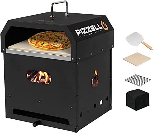 PIZZELLO 4-in-1 Outdoor Pizza Forno Esterno Staccabile 2-Layer Pizza Maker Con Pizza Stone, Pizza Peel, Copertura, Cottura Grill Grate ¡­