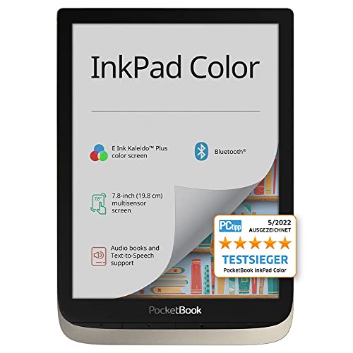PocketBook e-Book “InkPad Color” - Lettore e-book, 16 GB di memoria, 19,8 cm (7,8 pollici) E-Ink Kaleido Plus a colori