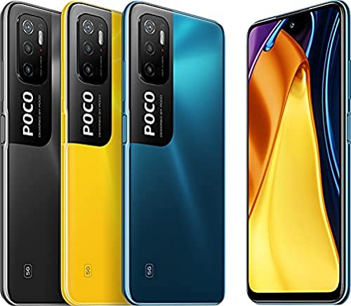 POCO M3 Pro Smartphone Dual 5G - RAM 4GB ROM 64GB MediaTek Dimensity 700, 90Hz 6.5  FHD+ DotDisplay, Batteria 5000mAh (typ), 48MP AI Triple Camera (Versione Globale) (POCO Yellow)