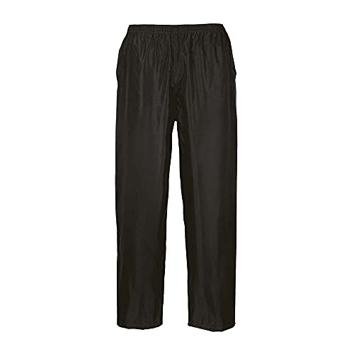 Portwest Pantaloni Impermeabili Classic, Colore: Nero, Taglia: L, S441BKRL