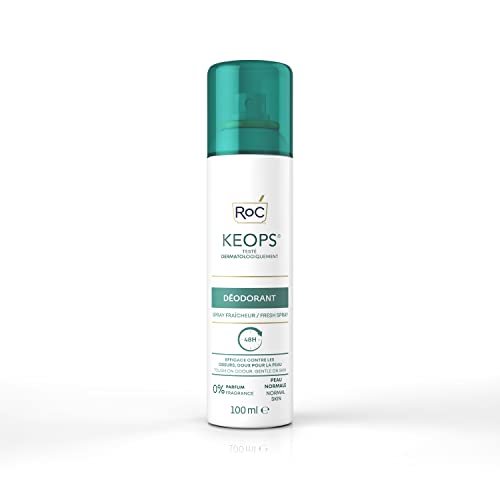 RoC - KEOPS Deodorant Spray Fresco - Antitraspirante - Efficacia 48 Ore - Senza Alcolici e Senza Profumo - Tutti i Tipi di Pelle - 100 ml