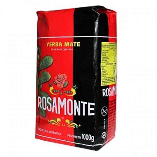 Rosamonte - 2 kg Yerba Mate (con steli) 1 kg (Pack of 3)