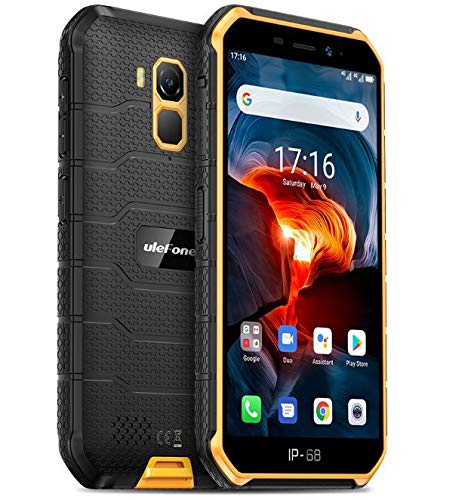 Rugged Smartphone (2020), Ulefone Armor X7 PRO Android 10 Cellulare Antiurto IP68, Quad-Core 4GB+32GB, Telefono Resistente 13MP Fotografia Subacquea, Batteria 4000mAh, NFC GPS DUAL SIM WIFI Arancia