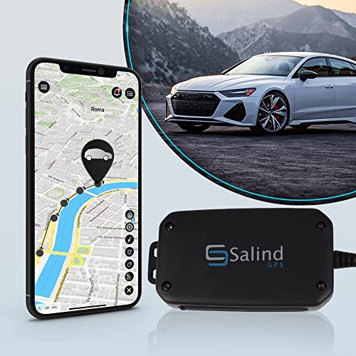 Salind GPS 01- Localizzatore GPS per auto, moto e veicoli con scheda SIM, app gratuita per Android e iPhone, localizzazione live in tempo reale, gps tracker mini