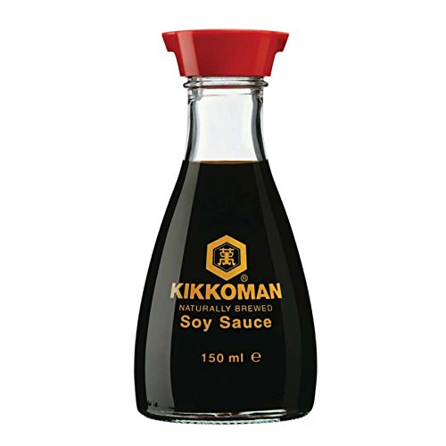 Salsa di soia scura, Kikkoman, senza conservanti, salsa di soia, naturale brunita, salsa di soia Shoyu salsa di soia per sushi e sashimi da 150 ml