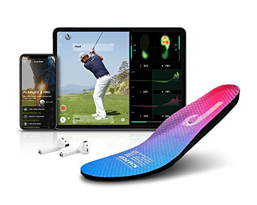 Salted Sottopiede Intelligente con Golf per Android e iOS, Dispositivo indossabile IoT, Impermeabile IP68, Caricatore Magnetico e 5 Misure Blu Large