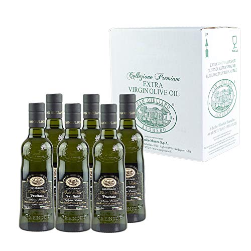 San Giuliano Olio Extra Vergine Cuor d Olivo Fruttato - 6 Bottiglie da 500 ml