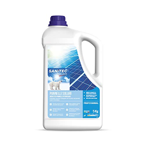 SANITEC Detergente Specifico per la Pulizia di Pannelli Solari e Fotovoltaici - 5kg