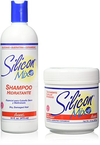 Silicon Mix Set di Trattamento e Shampoo da 16oz 450g – per capelli secchi e danneggiati, per parrucche o capelli veri, lace front, protesi capelli da uomo ed extension di capelli veri