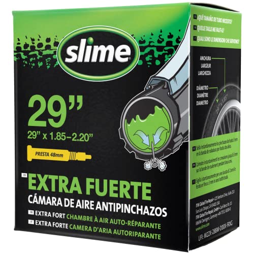 Slime 30073, Camera autoriparante Presta, 29 x 1.85 2.20 Ciclismo, Nero, 29 