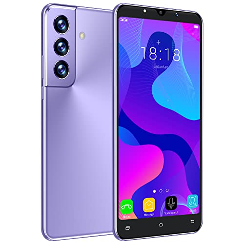 Smaller Smartphones, Dual Sim Android Mobile phone, 4.5 Inch IPS Display, 4GB ROM, Dual Cameras, Bluetooth, GPS, Wifi Cell Phones (S21-Purple)